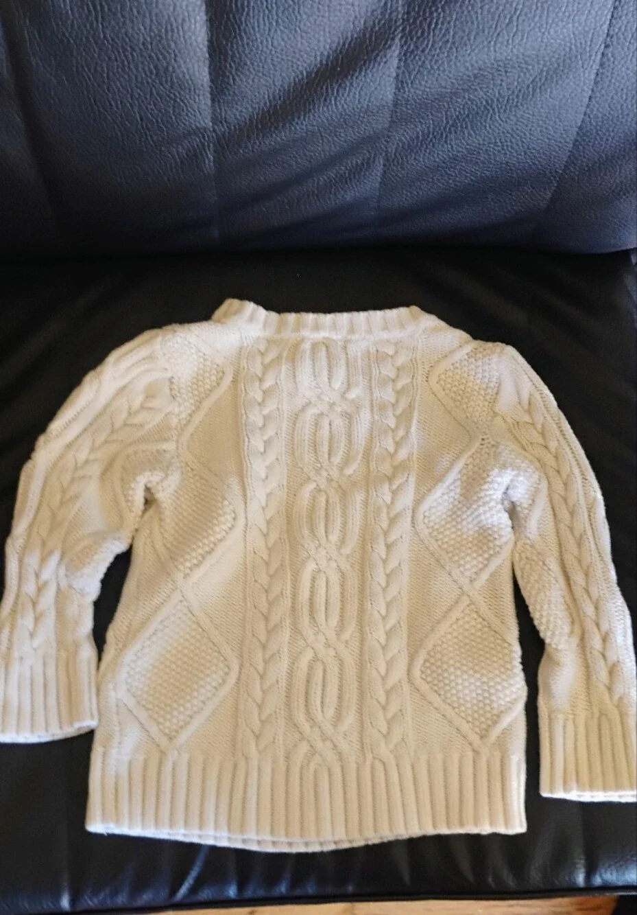 Baby GAP Ivory Cable-Knit Crewneck Sweater
